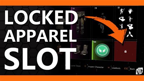 division 2 apparel locked slot